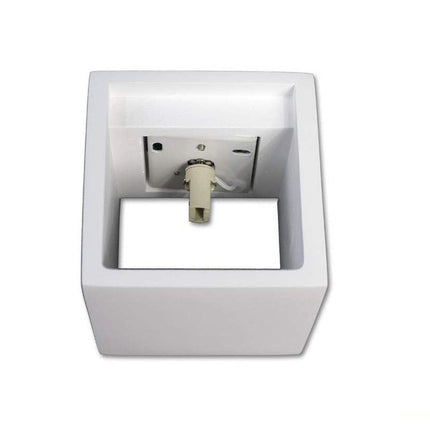 Applique da parete in gesso cubo a doppia emissione di luce attacco G9 enzoled