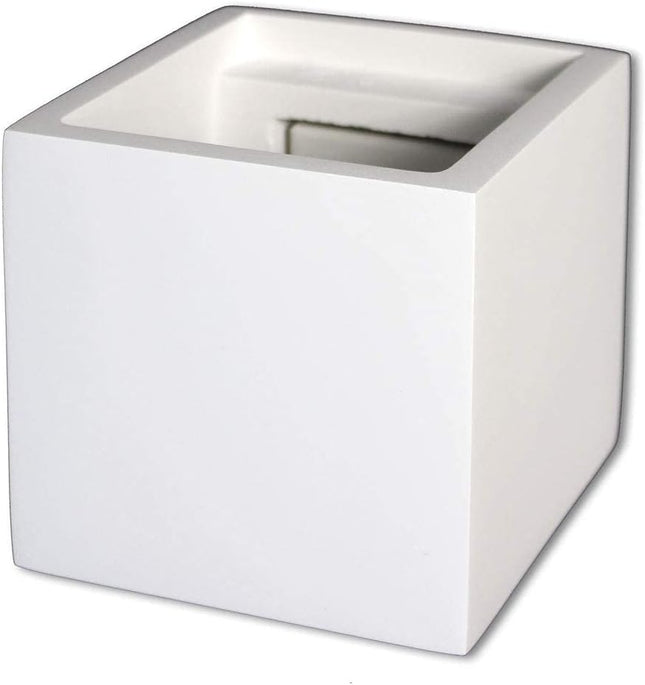 Applique da parete in gesso cubo a doppia emissione di luce attacco G9 enzoled