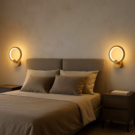 Applique led forma di cerchio 9 watt tecnologia CCT lampada da parete