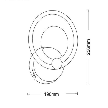 Applique led forma di cerchio 9 watt tecnologia CCT lampada da parete
