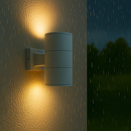 Applique a parete doppia emissione per esterno giardino ip55 2Xgu10 enzoled