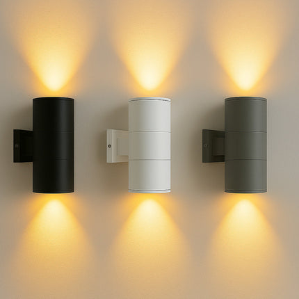 Applique a parete doppia emissione per esterno giardino ip55 2Xgu10 enzoled