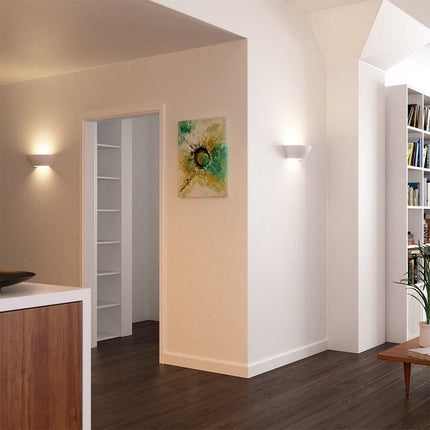 Applique in gesso con attacco R7S lampada da parete verniciabile