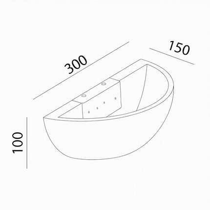Applique in gesso con attacco R7S lampada da parete verniciabile