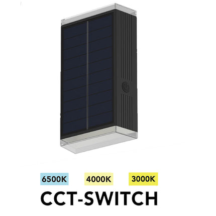 Applique solare 2W doppia emissione di luce tecnologia CCT IP54 enzoled