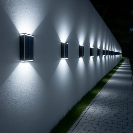 Applique solare 2W doppia emissione di luce tecnologia CCT IP54 enzoled