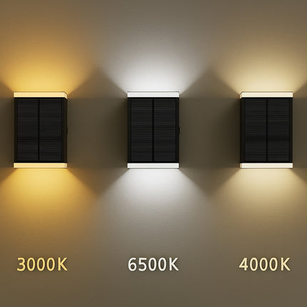 Applique solare 2W doppia emissione di luce tecnologia CCT IP54 enzoled