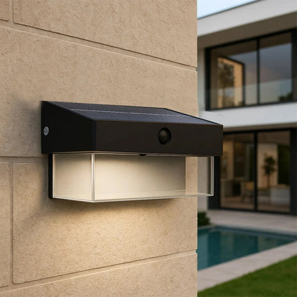 Applique a led solare con sensore movimento 3 modalità luce 6000K IP54 enzoled