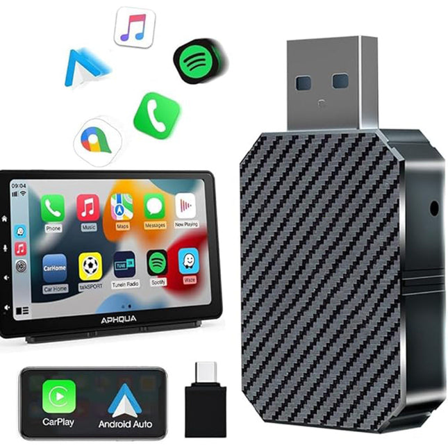 Chiavetta adattatore CarPlay wireless USB Type-C da auto Ios Android