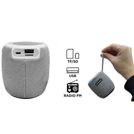 Cassa bluetooth con luci led RGB 15W ricaricabile USB/TF/AUX enzoled