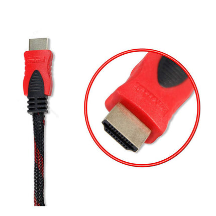 Cavo da HDMI a HDMI maschio a maschio schermato con filtri da 5 metri per video ad alta definizione risoluzione 1080p con connettori in oro 24k - enzoled