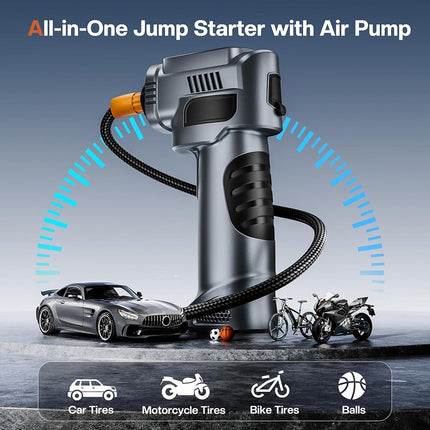 Attrezzo per auto 4in1 avviatore jump start compressore pawer bank