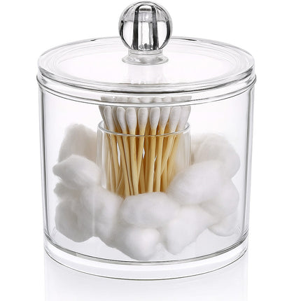 Contenitore porta cotton fioc make up organizer 2 scomparti da bagno enzoled