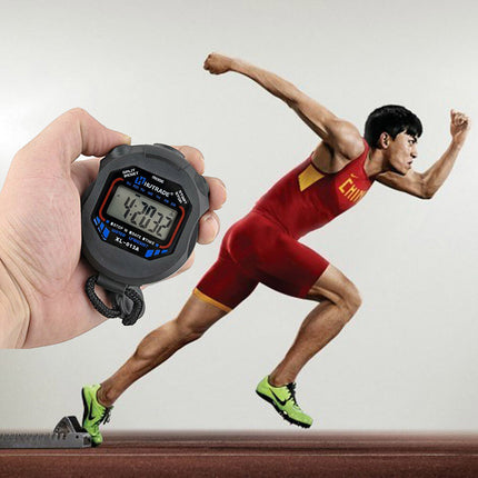 Cronometro elettronico digitale con display orologio e sveglia