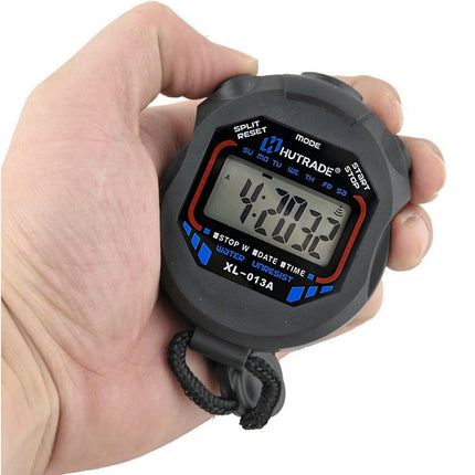 Cronometro elettronico digitale con display orologio e sveglia