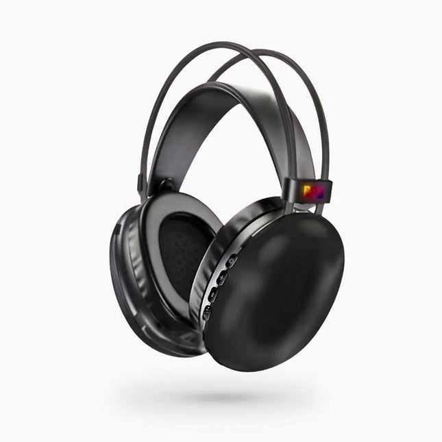 Cuffia bluetooth ricaricabile cuffie wireless con luci rgb auricolare per musica pc smartphone - enzoled