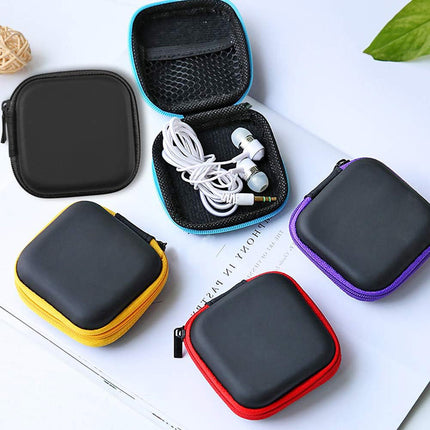 3 Custodie per auricolari cavetti USB borsa tascabile da viaggio