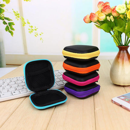 3 Custodie per auricolari cavetti USB borsa tascabile da viaggio