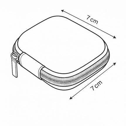 3 Custodie per auricolari cavetti USB borsa tascabile da viaggio