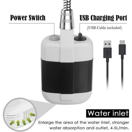 Doccia da campeggio ricaricabile usb con flessibile soffione enzoled