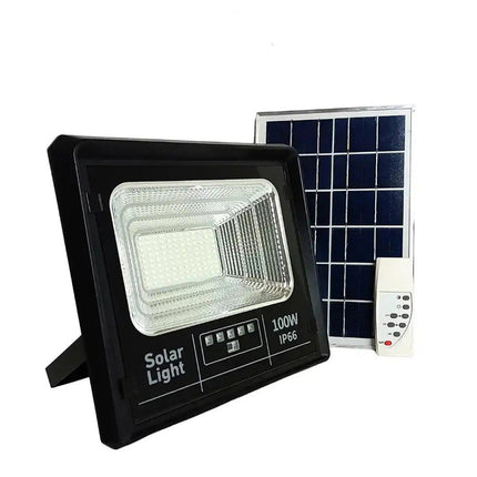 Faro led 100 watt con pannello solare alta luminosit¨¤ sensore crepuscolare per esterno a luce fredda 6500k TOP QUALITY IP66 enzoled