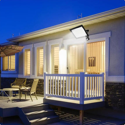 Faro 144 led 200 watt con sensore di passaggio luce bianca 6500k IP67