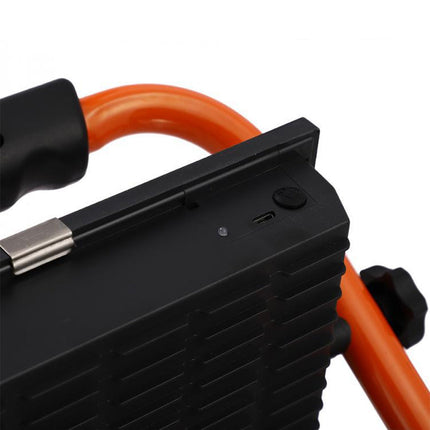 Faro a led 100 watt ricaricabile a batteria faretto per edilizia cantiere portatile dimmerabile 3 modalità di luce IP66 - enzoled