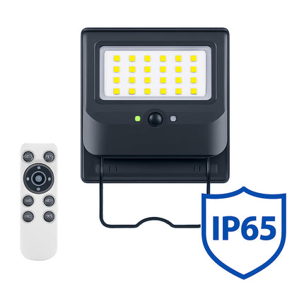 Faro solare 50 watt con sensore crepuscolare luce fredda IP65 enzoled