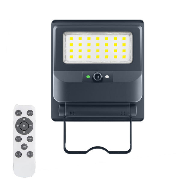 Faro solare 50 watt con sensore crepuscolare luce fredda IP65 enzoled