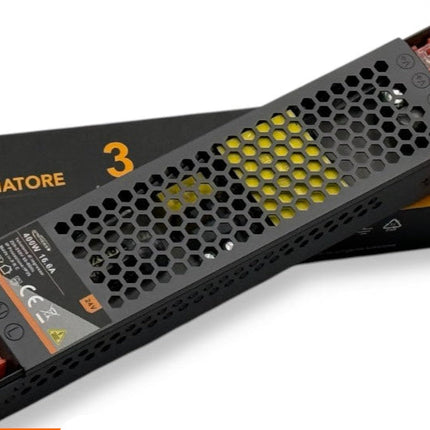 Alimentatore Slim 24V 16.6A 400W Switching – Stabilizzato in Metallo Nero, Ingresso 220V enzoled