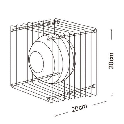 Lampada lume con sfera opalina e struttura trasparente finitura oro G9