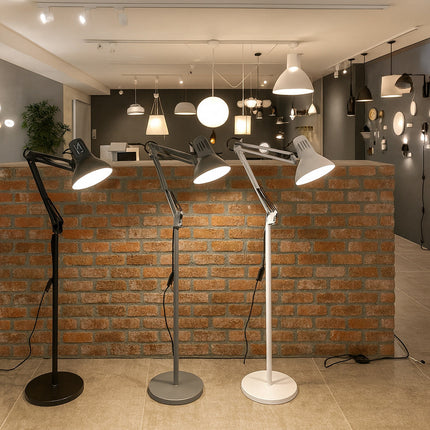 Lampada piantana con braccio orientabile luce da lettura attacco E27