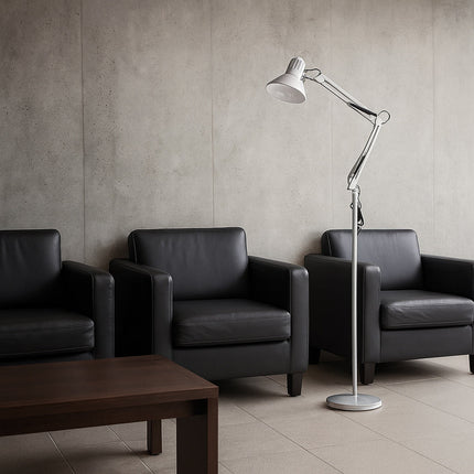 Lampada piantana con braccio orientabile luce da lettura attacco E27