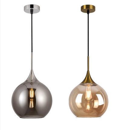 Lampadario a sospensione di design con sfera in vetro attacco E27
