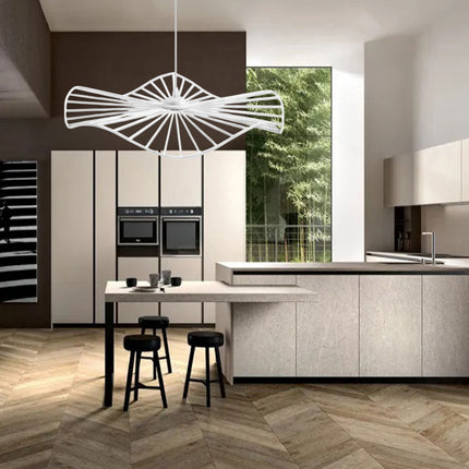 Lampadario moderno minimal da soffitto pendente a sospensione di forma rotonda traforato attacco E27 - enzoled