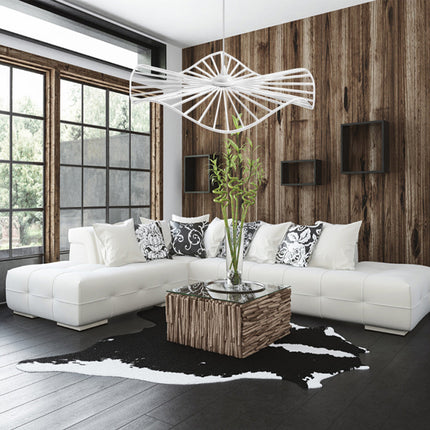 Lampadario moderno minimal da soffitto pendente a sospensione di forma rotonda traforato attacco E27 - enzoled