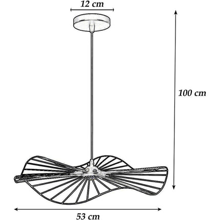 Lampadario moderno minimal da soffitto pendente a sospensione di forma rotonda traforato attacco E27 - enzoled