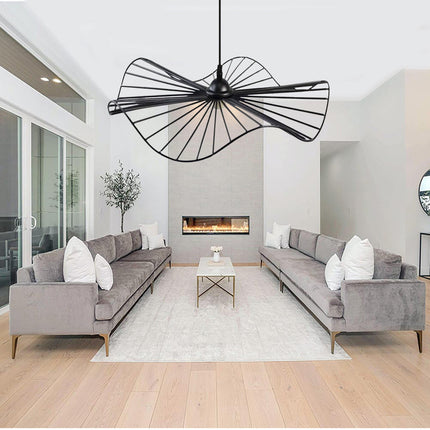 Lampadario moderno minimal da soffitto pendente a sospensione di forma rotonda traforato attacco E27 - enzoled