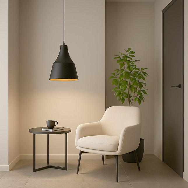 Lampadario a sospensione con paralume a cupola con attacco E27 enzoled