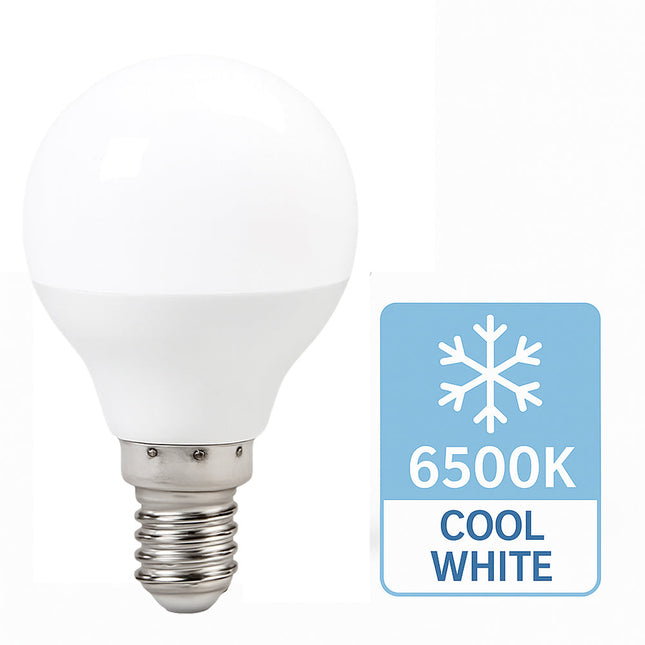 Lampadina led a sfera 8 watt E14 luce fredda calda naturale enzoled