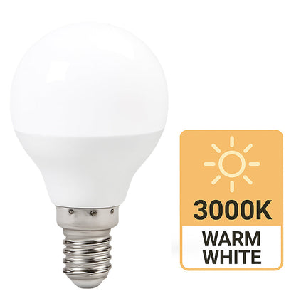 Lampadina led a sfera 8 watt E14 luce fredda calda naturale enzoled