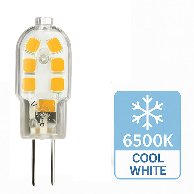 Lampadina 12 led 2 watt 12V attacco G4 luce fredda calda naturale