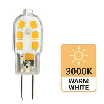 Lampadina 12 led 2 watt 12V attacco G4 luce fredda calda naturale