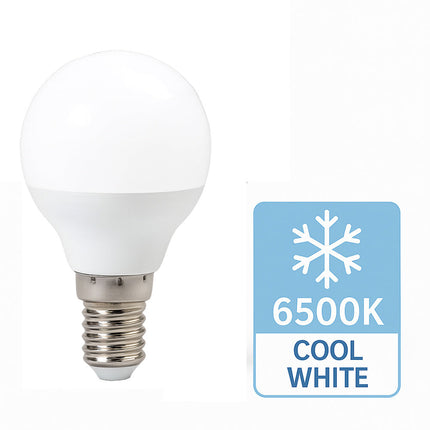Lampadina led a sfera 6 watt E14 luce fredda calda naturale enzoled