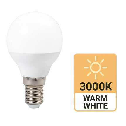 Lampadina led a sfera 6 watt E14 luce fredda calda naturale enzoled