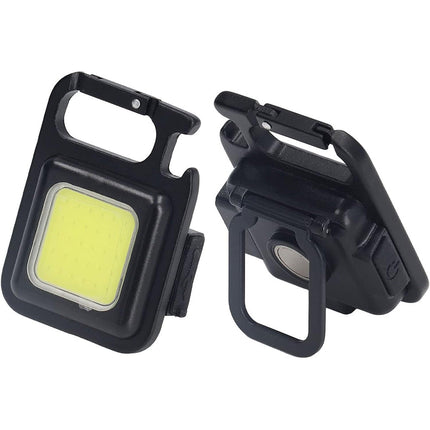 Torcia tascabile led cob multifunzione ricaricabile tre modalità di luce torcetta portachiavi calamitata apribottiglia - enzoled