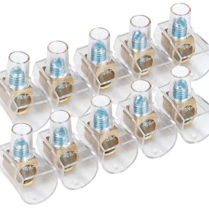 10 Morsetti Elettrici Forbox a Cappuccio Unipolari Trasparenti – Per Cavi 4mm², Confezione da 10 Pezzi enzoled