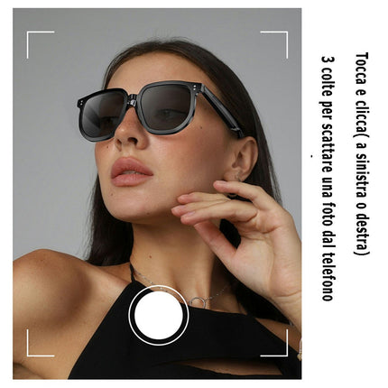 Occhiali da sole smart bluetooth touch per smartphone chiamate musica