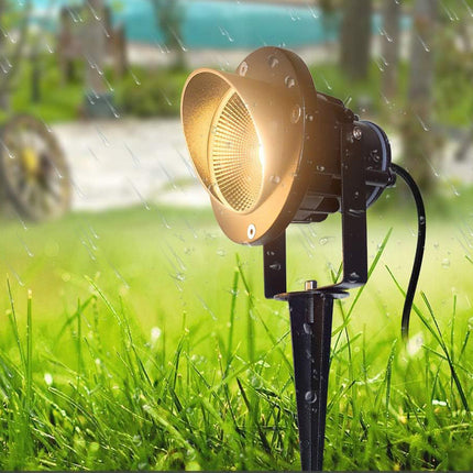 Faretto da esterno lampada da giardino doppia istallazione con picchetto interrabile e staffa a parete portalampada GU10 IP65 - enzoled