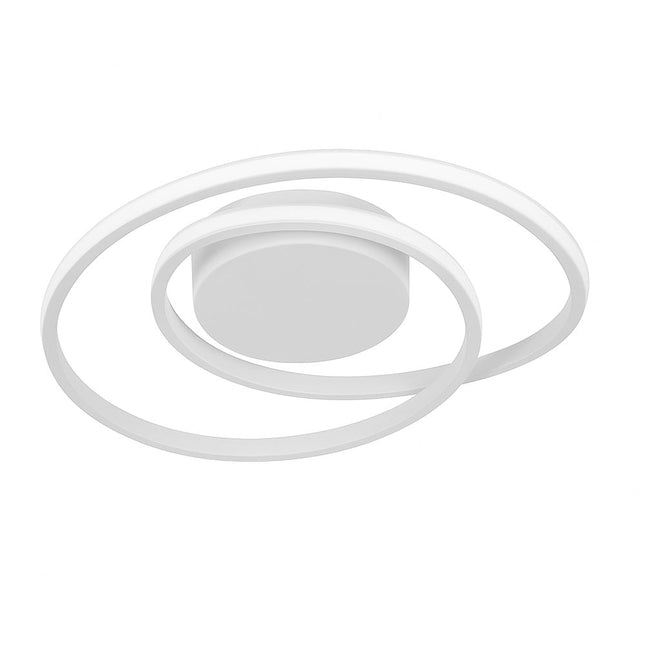 Plafoniera led 32W design cerchio spirale bianco tecnologia CCT enzoled